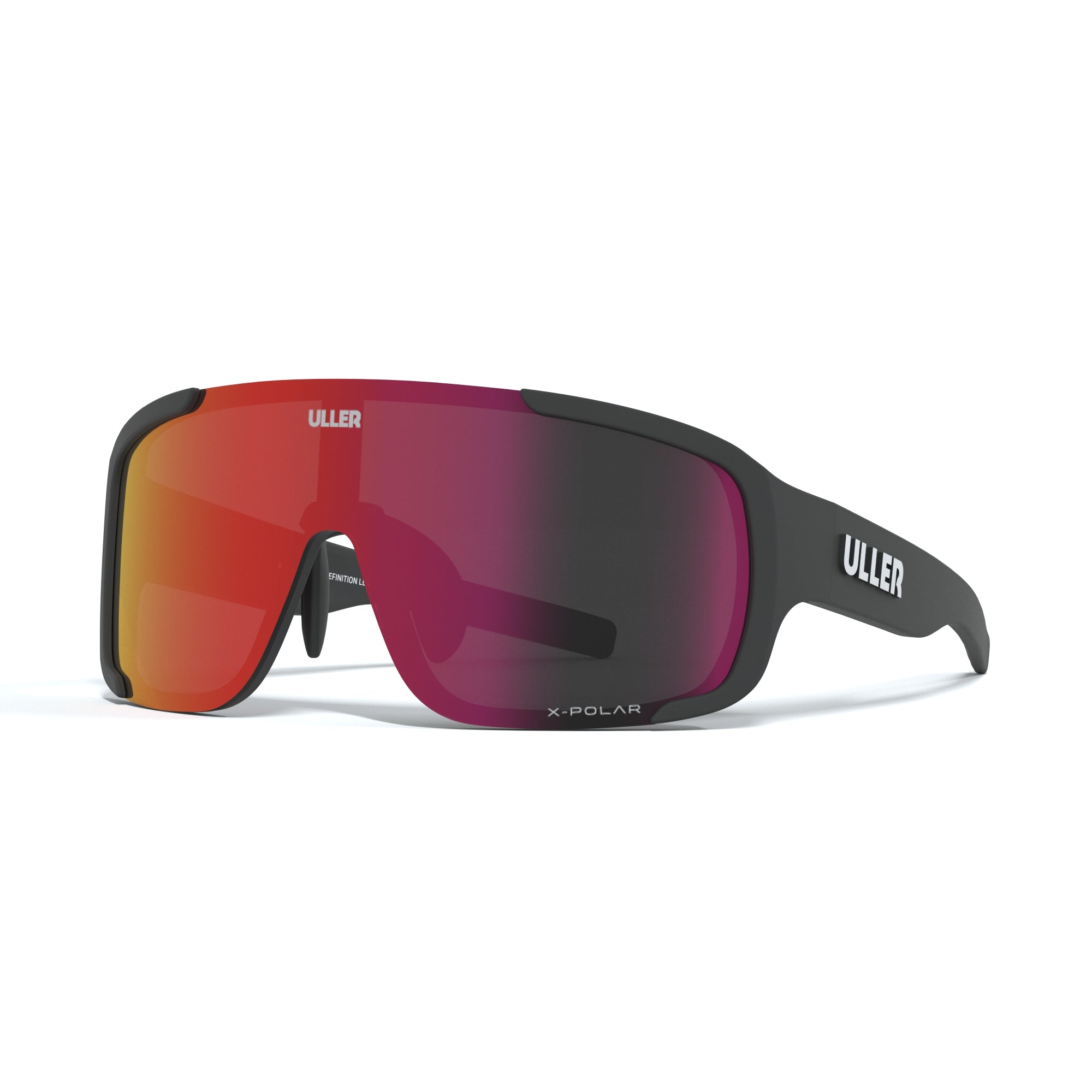Uller Occhiali Sportivi Bolt Unisex Con Lenti Intercambiabili - Nero Montatura TR90, Lenti Ambra (CAT.3) E Trasparenti (CAT.1) - Per Running, Ciclismo, Sci