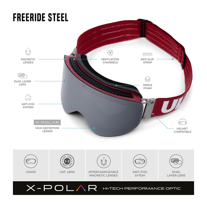 Freeride Steel Red / Silver