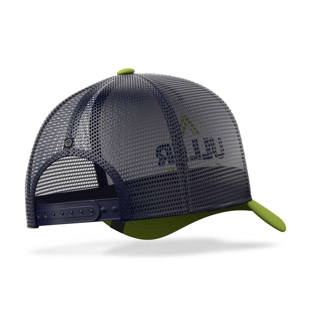 Gorra trucker deportiva unisex para hombre y mujer Orbital White / Blue / Green