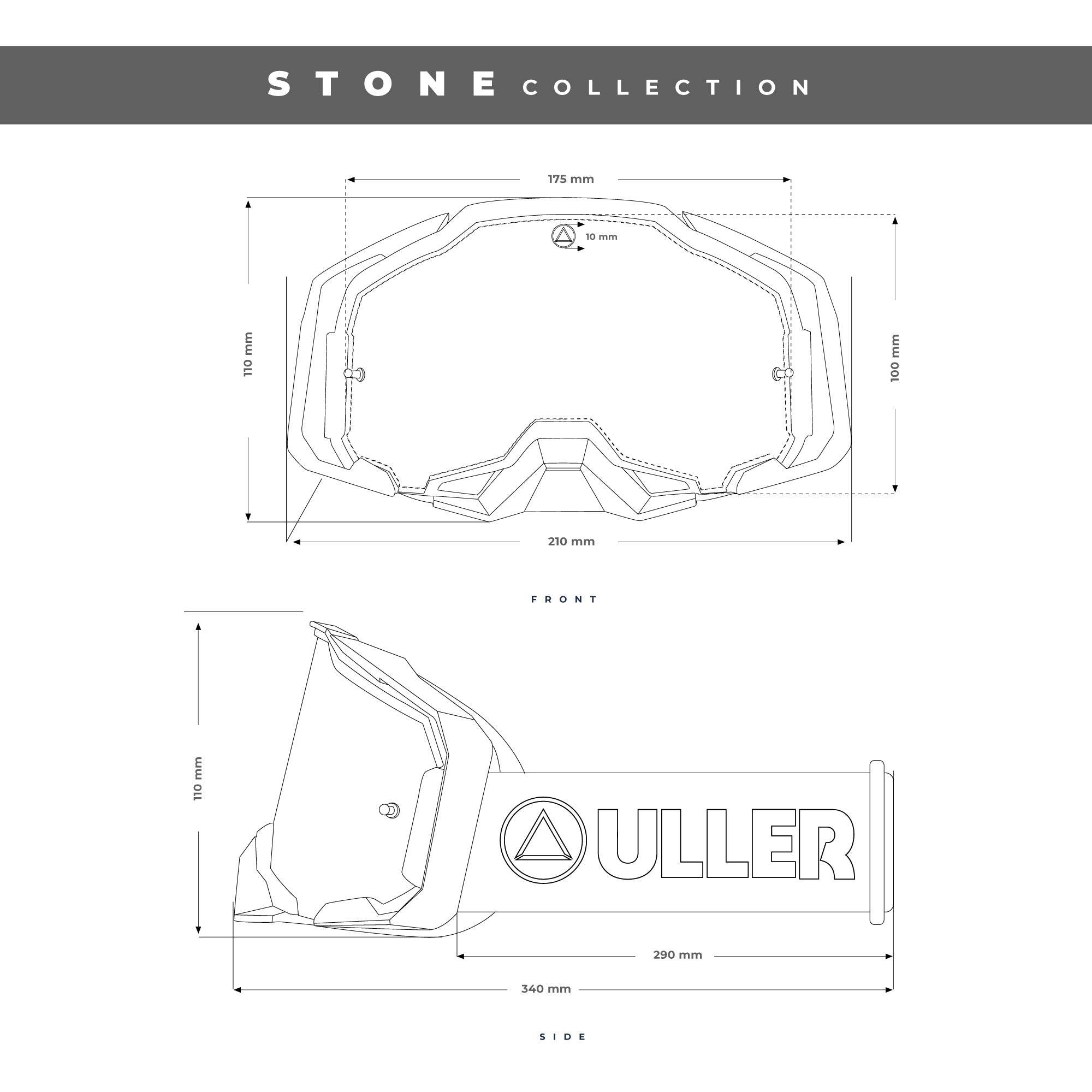 Gafas de Motocross y MTB Enduro para hombre y mujer Stone Black / White