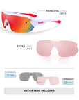 Gafas Deportivas ciclismo y running para hombre y mujer Clarion White / Red